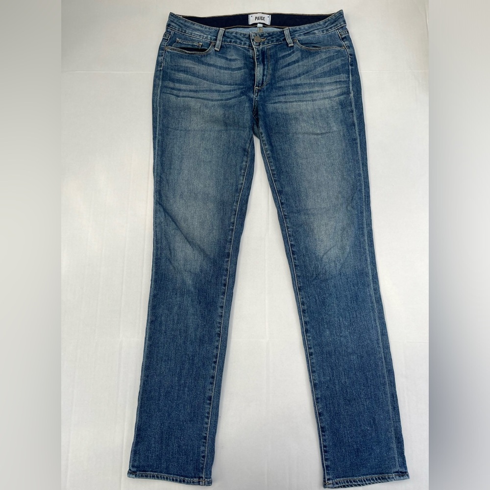 Paige Jeans Womens 28 Blue Jimmy Jimmy Skinny Denim Medium Wash Low Rise Cotton